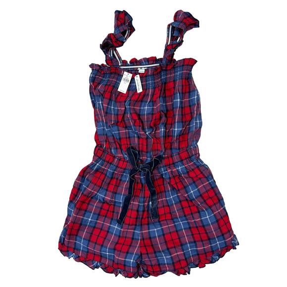 NWT Aerie Sleepwear Plaid Romper Size S - Picture 2 of 4
